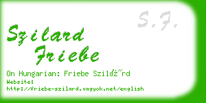 szilard friebe business card